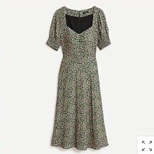 NWT J. Crew smocked-sleeve midi dress in floral 2
